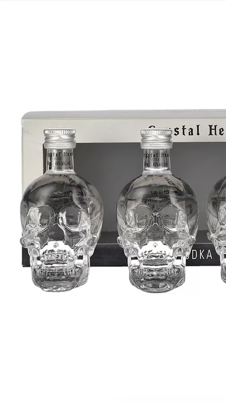 KIT VODKA CRYSTAL HEAD 4X50ML