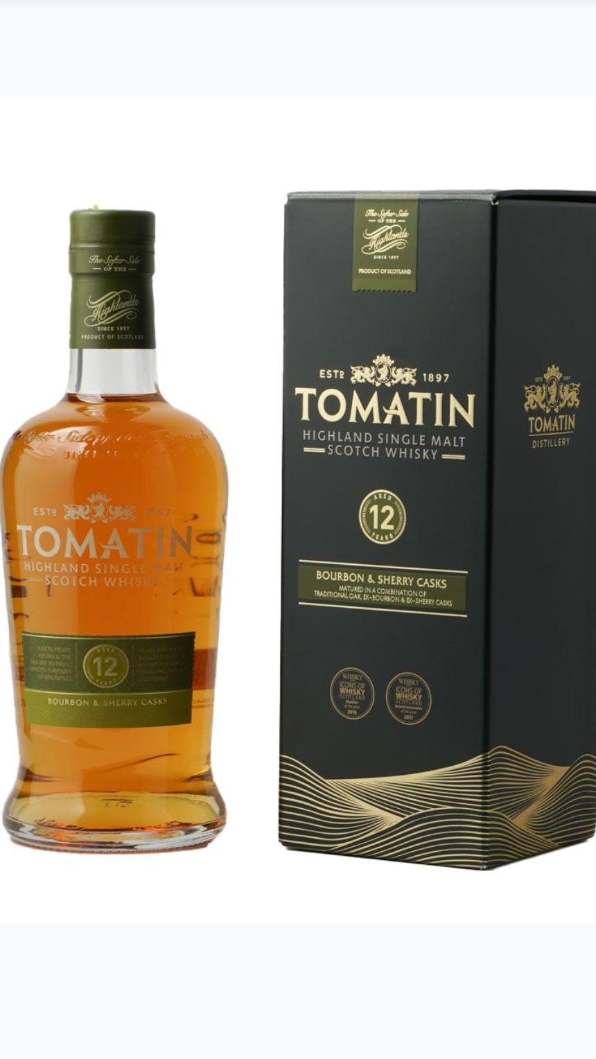 WHISKY TOMATIN AGED 12 ANOS + GIFTBOX 1LT