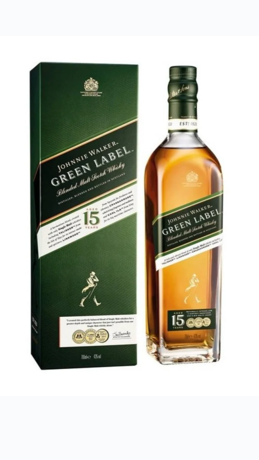 WHISKY JOHNNIE WALKER GREEN LABEL 15 ANOS 750ML